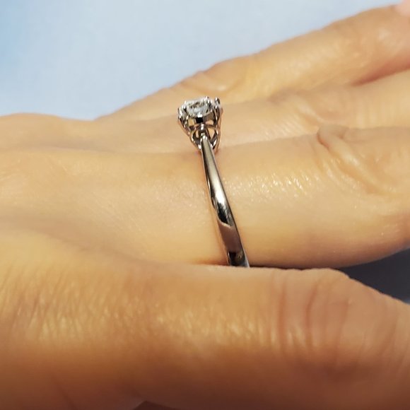 New 14K Diamond Solitaire Engagement Ring - Picture 10 of 10